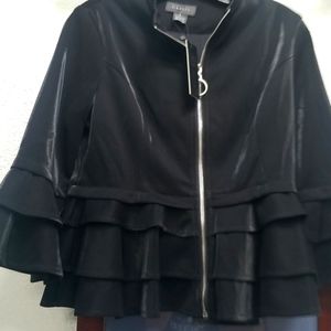 Women blazer flared hem 3 tiers